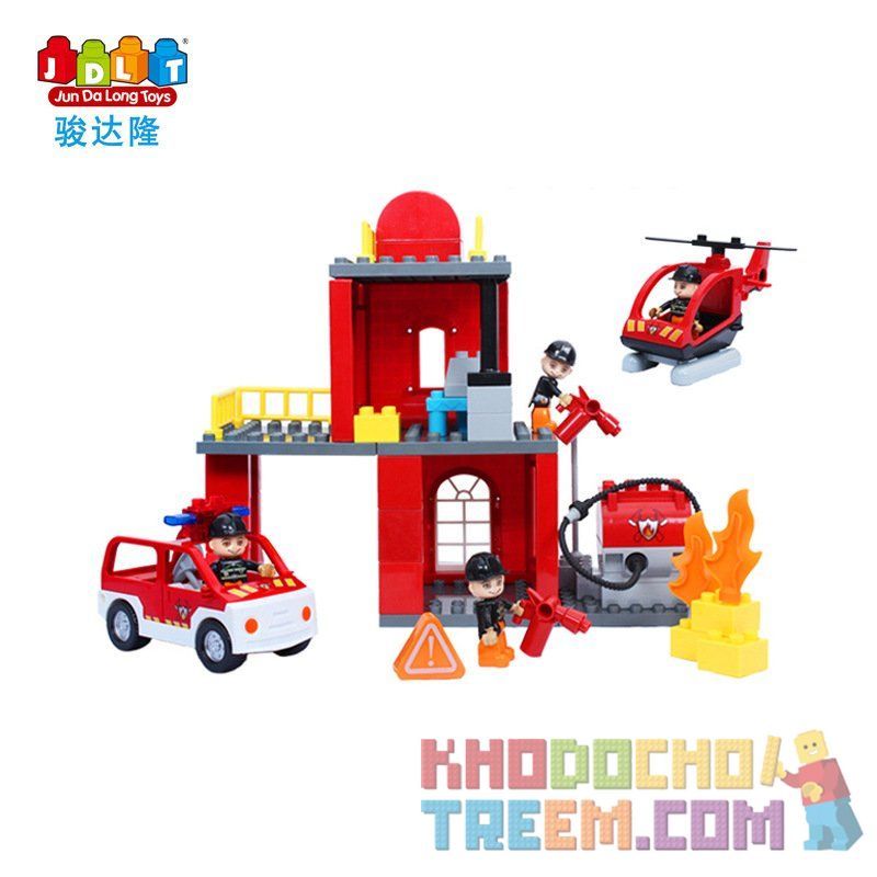 JUN DA LONG TOYS JDLT 5155A Xếp hình kiểu    Fire-Fighter Pioneers II Đội Cứu Hỏa Tiên Phong II 63 khối