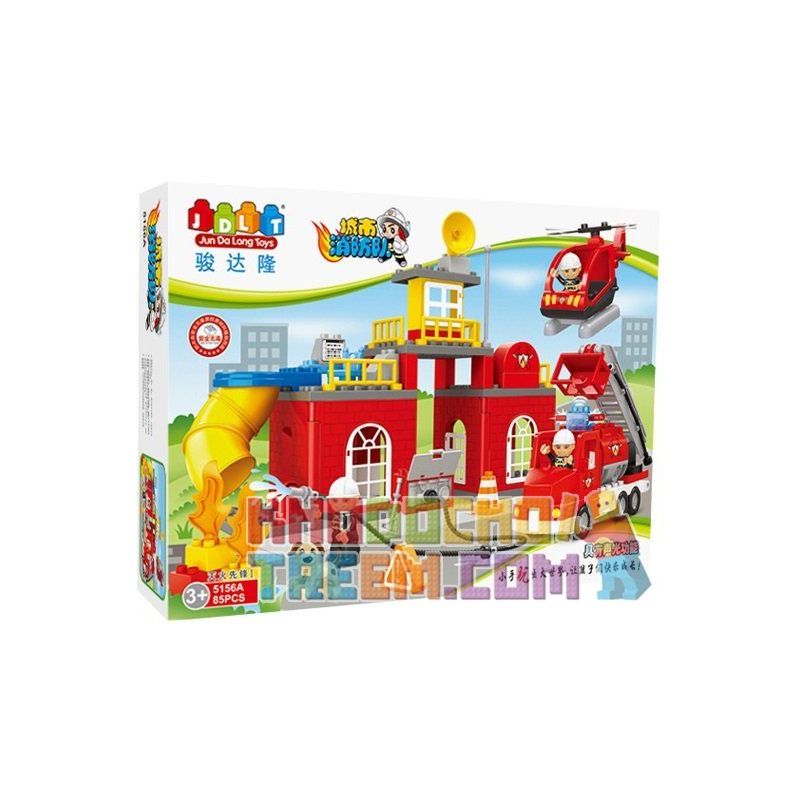 JUN DA LONG TOYS JDLT 5156A Xếp hình kiểu    Fire-Fighter Pioneers I Đội Cứu Hỏa Tiên Phong I 85 khối