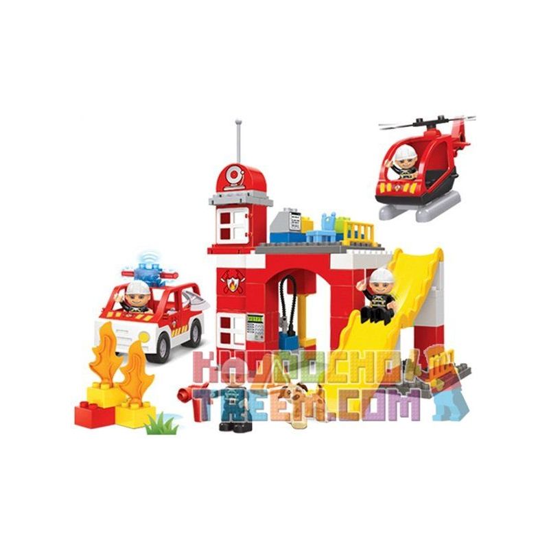JUN DA LONG TOYS JDLT 5161A Xếp hình kiểu    Fire Fighting Task Force Đội Đặc Nhiệm Cứu Hỏa 80 khối