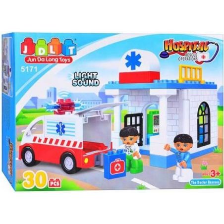 JUN DA LONG TOYS JDLT 5171A Xếp hình kiểu    Happy Doctor's Day Bác Sĩ Vui Vẻ 30 khối