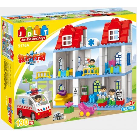 JUN DA LONG TOYS JDLT 5176A Xếp hình kiểu    Look After Patients Chăm Sóc Bệnh Nhân Ở Trạm Y Tế 130 khối