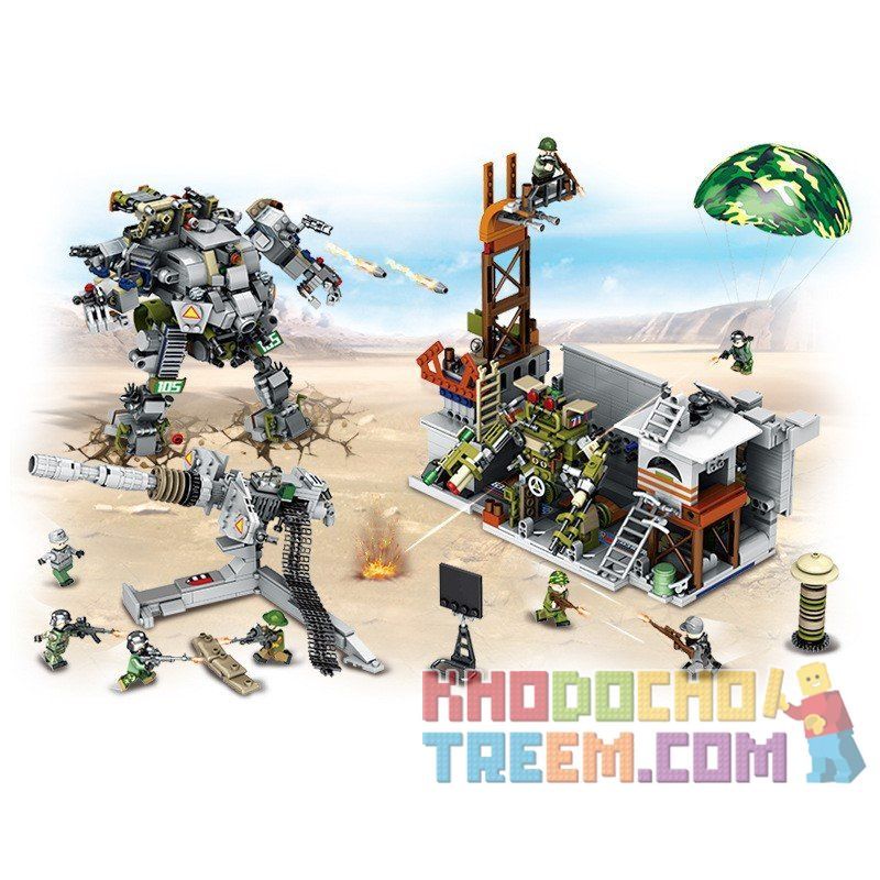 PanlosBrick 631008 Panlos Brick 631008 non  XE TĂNG ĐẦU PHÁO HỦY DIỆT bộ đồ chơi xếp lắp ráp ghép mô hình Justice Action Thi Hành Công Lý 1735 khối