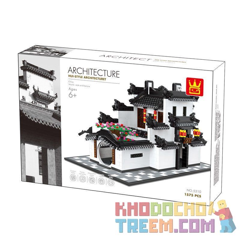 WANGE DR.LUCK 5310 non Lego KIẾN TRÚC NHÀ TRUNG QUỐC bộ đồ chơi xếp lắp ráp ghép mô hình Creator CHINA HUI-STYLE ARCHITECTURET Sáng Tạo 1575 khối