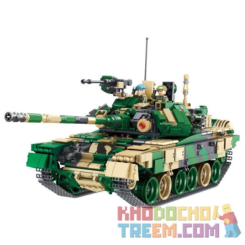 PanlosBrick 632005 Panlos Brick 632005 Xếp hình kiểu Lego CREATOR T-90 Main Battle Tanks Xe Tăng Đánh Chiến Trường Chính 1773 kh