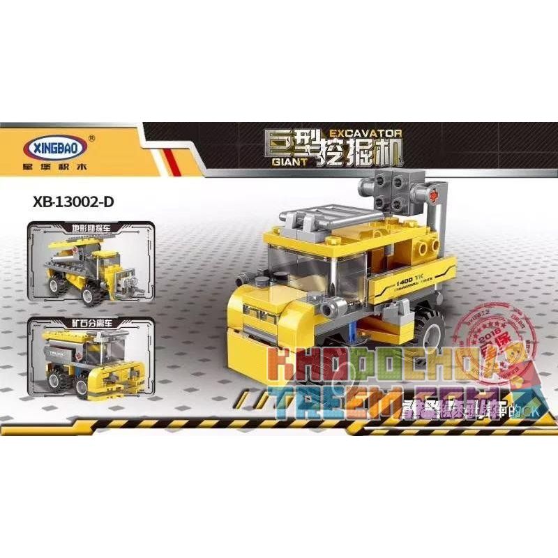 XINGBAO XB-13002 13002 XB13002 non  CÁC MẪU PHƯƠNG TIỆN CÔNG TRÌNH bộ đồ chơi xếp lắp ráp ghép mô hình Creator 3 In 1 GIANT EXCAVATOR Sáng Tạo Với 3 Mẫu 899 khối