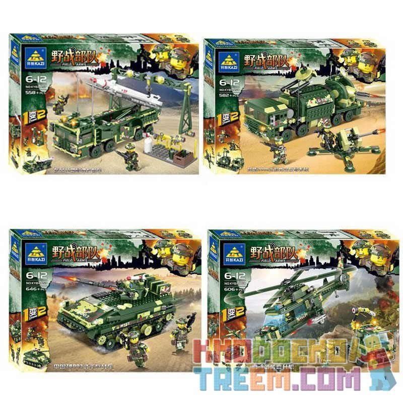 Kazi KY84057 84057 KY84058 84058 KY84059 84059 KY84060 84060 non  CÁC PHƯƠNG TIỆN QUÂN SỰ bộ đồ chơi xếp lắp ráp ghép mô hình Field Army Chiến Trường 2392 khối
