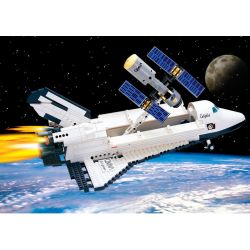 Enlighten 514 Qman 514 Xếp hình kiểu Lego DISCOVERY Space Shuttle Discovery-STS-31 Exploring The Channel Discovery Space Plane -sts -31 Tàu Con Thoi đưa Vệ Tinh Vào Quỹ đạo 828 khối