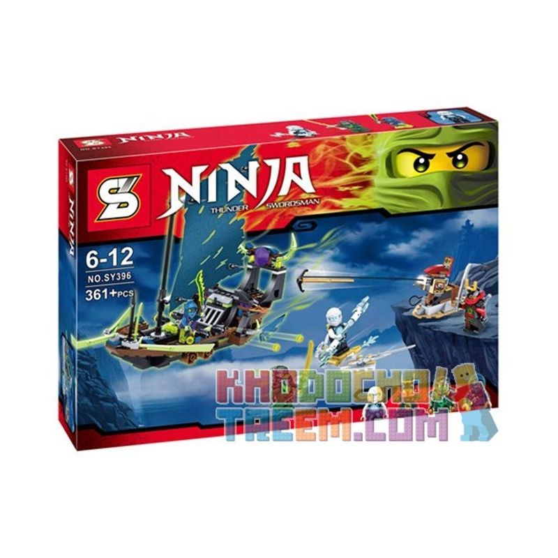 SHENG YUAN SY 396 SY396 Xếp hình kiểu THE LEGO NINJAGO MOVIE City Of Stiix Thuyền Bay gồm 2 hộp nhỏ 1069 khối