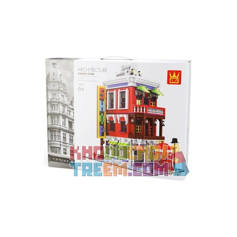 WANGE 6311 non  CỬA HÀNG GÓC PHỐ bộ đồ chơi xếp lắp ráp ghép mô hình Modular Buildings CORNER STORE Mô Hình Nhà Cửa 2332 khối WANGE 6311 non  CỬA HÀNG GÓC PHỐ bộ đồ chơi xếp lắp ráp ghép mô hình Modular Buildings CORNER STORE Mô Hình Nhà Cửa 2332 khối