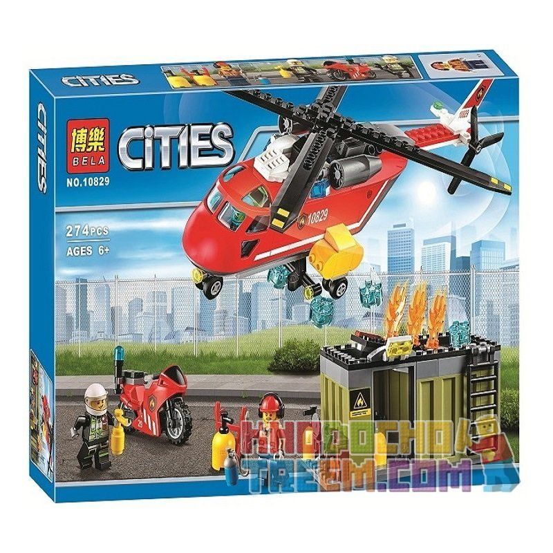 NOT Lego FIRE RESPONSE UNIT 60108 Bela Lari 10829 LEPIN 02046 SHENG YUAN/SY SD9547 9547 xếp lắp ráp ghép mô hình PHI ĐỘI CỨU HỎA ĐƠN VỊ ỨNG HOẠN City Thành Phố 257 khối