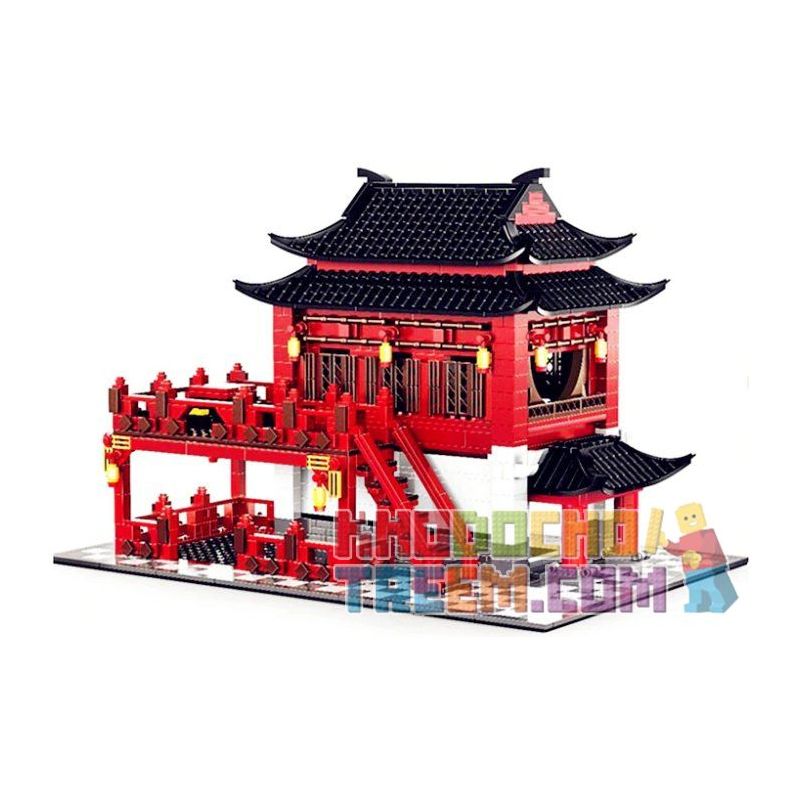 WANGE 6312 non  KHÁCH SẠN CỔ bộ đồ chơi xếp lắp ráp ghép mô hình Modular Buildings CHINA ANCIENT HOTEL Mô Hình Nhà Cửa 2038 khối WANGE 6312 non  KHÁCH SẠN CỔ bộ đồ chơi xếp lắp ráp ghép mô hình Modular Buildings CHINA ANCIENT HOTEL Mô Hình Nhà Cửa 2038 khối