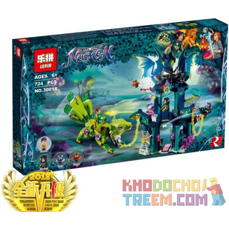 LEPIN 30018 Xếp hình kiểu Lego ELVES Noctura's Tower & The Earth Fox Rescue Elf The Tower Of Knoxula And The Land Rescue Tòa Tháp Ma Thuật Của Noctura 646 khối