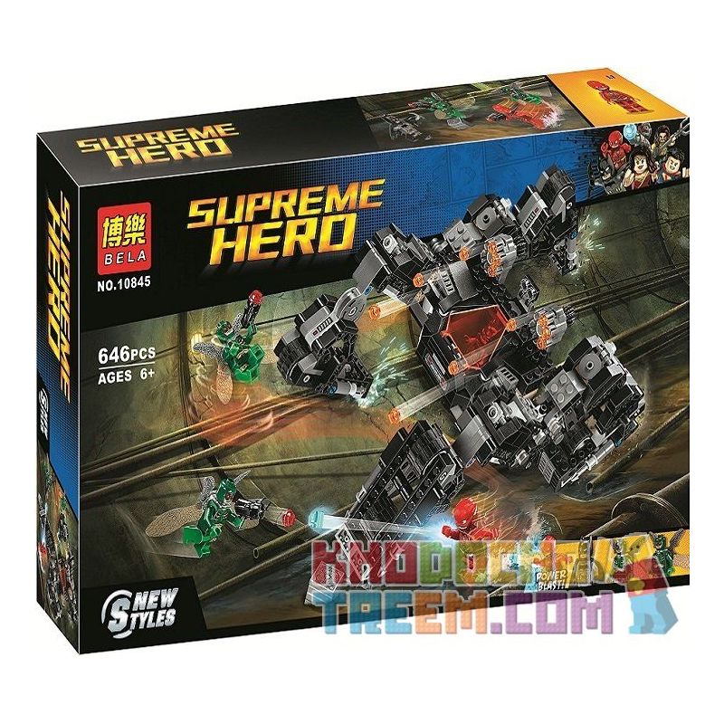 NOT Lego KNIGHTCRAWLER TUNNEL ATTACK 76086 Bela 10845 Lari 10845 xếp lắp ráp ghép mô hình CUỘC TẤN CÔNG DƯỚI ĐƯỜNG HẦM KNIGHTCRAWLER Dc Comics Super Heroes Siêu Anh Hùng Dc 622 khối