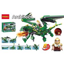 Decool 3121 Jisi 3121 Xếp hình kiểu Lego CREATOR Mythical Creatures Mythology Rồng Xanh Huyền Thoại lắp được 8 mẫu 588 khối