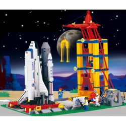 Enlighten 515 Qman 515 Xếp hình kiểu Lego TOWN Shuttle Launch Pad Space Administration Launches Station Space Plane Launch Base Bệ Phóng Tàu Vũ Trụ 584 khối