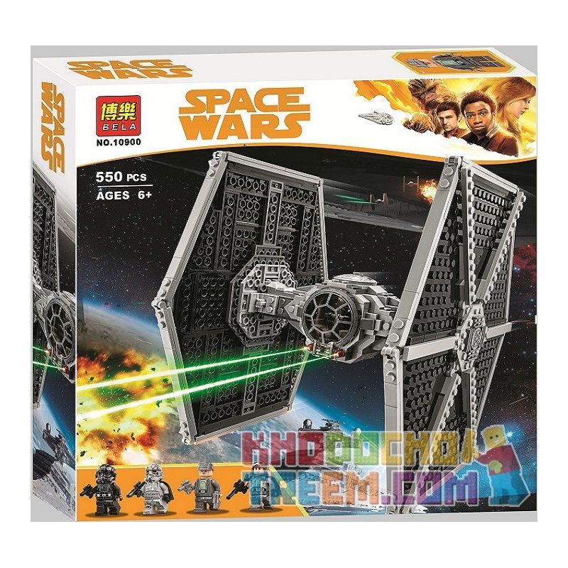 NOT Lego IMPERIAL TIE FIGHTER 75211 Bela 10900 Lari 10900 xếp lắp ráp ghép mô hình PHI THUYỀN TIE FIGHTER MÁY BAY CHIẾN ĐẤU HOÀNG GIA Star Wars Chiến Tranh Giữa Các Vì Sao 519 khối
