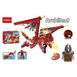 Decool 3120 Jisi 3120 Xếp hình kiểu Lego CREATOR Fiery Legend Hot Legend Huyền Thoại Rồng Thần Fiery 3 Trong 1 lắp được 3 mẫu 479 khối