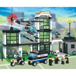 Enlighten 110 Qman 110 Xếp hình kiểu Lego TOWN Command Post Central Police Department Trung Tâm Chỉ Huy gồm 2 hộp nhỏ 466 khối