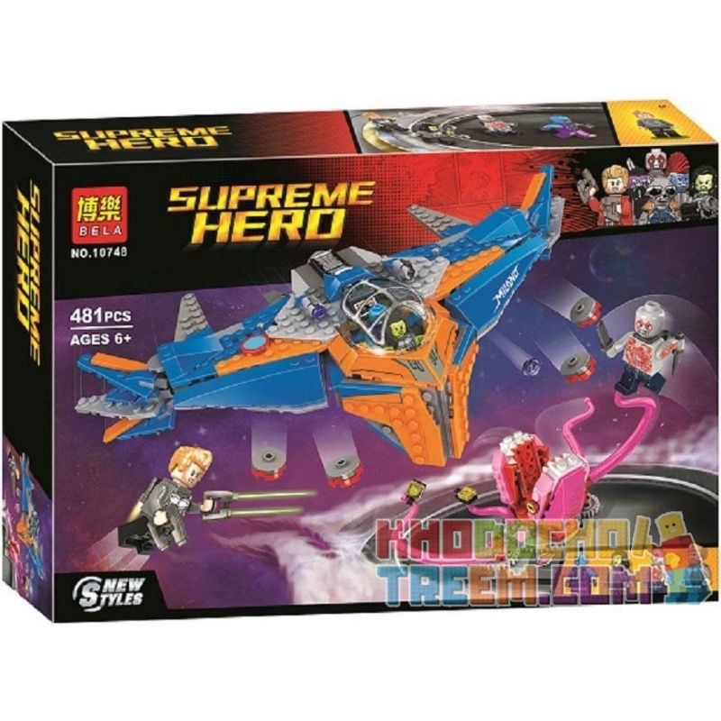 Bela 10748 Lari 10748 Xếp hình kiểu Lego MARVEL SUPER HEROES The Milano Vs. The Abilisk Galaxy Guards 2 Milan Space Battle Aberisk Cuộc Chiến Của Tàu Milano Và Abilisk 460 khối