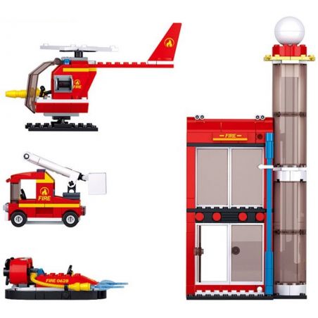 SLUBAN M38-B068 B068 M38B068 38-B068 Xếp hình kiểu  CITY Biệt đội Cứu Hỏa 425 khối