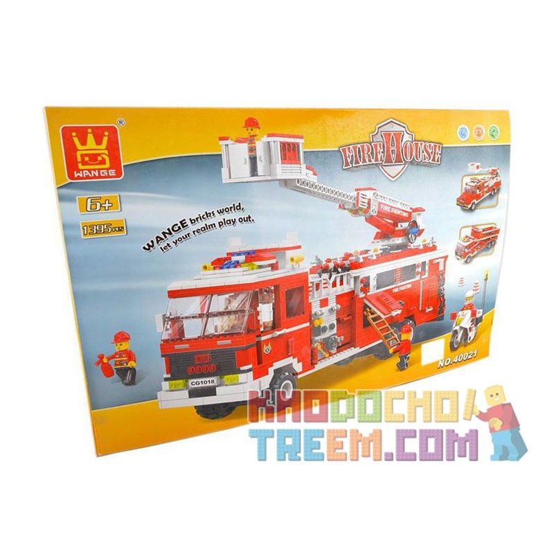 WANGE 40021N Xếp hình kiểu Lego CITY Fire Truck Xe Cứu Hỏa 1395 khối