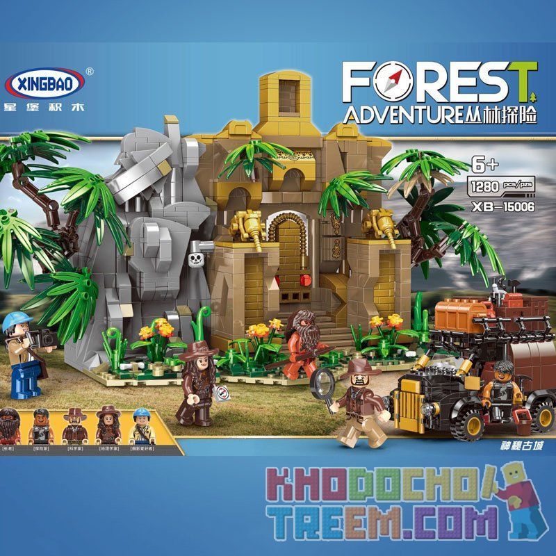 XINGBAO XB-15006 15006 XB15006 Xếp hình kiểu Lego FOREST ADVENTURE Jungle Adventure Mysterious Ancient City Thành Phố Cổ Bí Hiểm 1280 khối