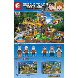 SEMBO 603032 non  TRẠM CỨU HỘ TRONG RỪNG bộ đồ chơi xếp lắp ráp ghép mô hình Rescue Team Đội Cứu Hộ 725 khối