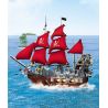 WANGE DR.LUCK 53041 non  HẢI TẶC RÂU ĐEN bộ đồ chơi xếp lắp ráp ghép mô hình Pirates Of The Caribbean PIRATES BLACK BEARD Cướp Biển Vùng Caribe 1123 khối