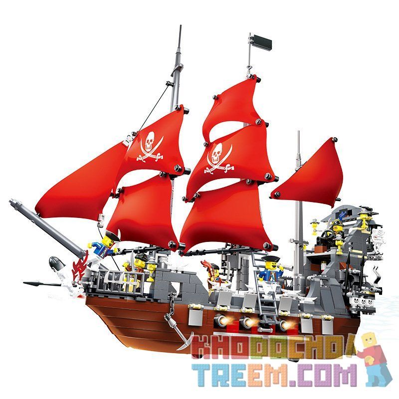 WANGE DR.LUCK 53041 non Lego HẢI TẶC RÂU ĐEN bộ đồ chơi xếp lắp ráp ghép mô hình Pirates Of The Caribbean PIRATES BLACK BEARD Cướp Biển Vùng Caribe 1123 khối
