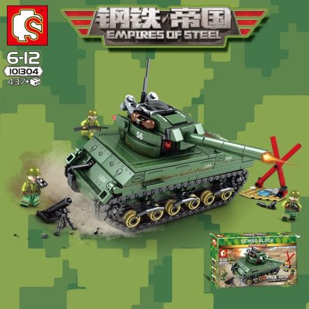 IBLOCK PL-920-169 920-169 PL920-169 SEMBO 101304 non  XE TANK BỌC THÉP bộ đồ chơi xếp lắp ráp ghép mô hình Empires Of Steel Đế Chế Thép 437 khối