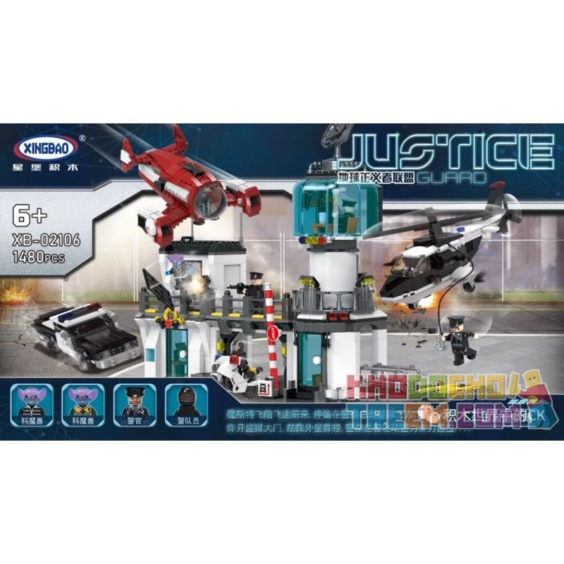 XINGBAO XB-02106 02106 XB02106 non  TÊN TỘI PHẠM CHẠY TRỐN KHỎI TRỤ SỞ CẢNH SÁT bộ đồ chơi xếp lắp ráp ghép mô hình Justice Guard Cảnh Sát Bảo Vệ Hòa Bình 1480 khối