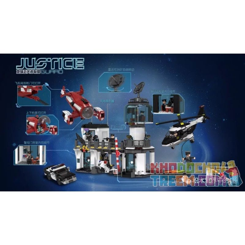 XINGBAO XB-02106 02106 XB02106 non  TÊN TỘI PHẠM CHẠY TRỐN KHỎI TRỤ SỞ CẢNH SÁT bộ đồ chơi xếp lắp ráp ghép mô hình Justice Guard Cảnh Sát Bảo Vệ Hòa Bình 1480 khối