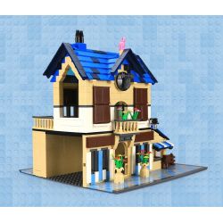 WANGE DR.LUCK 5311 non  NHÀ NGHỈ KIỂU PHÁP bộ đồ chơi xếp lắp ráp ghép mô hình Mini Modular FRENCH COUNTRY LODGE Đường Phố Thu Nhỏ 1298 khối