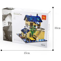WANGE DR.LUCK 5311 non  NHÀ NGHỈ KIỂU PHÁP bộ đồ chơi xếp lắp ráp ghép mô hình Mini Modular FRENCH COUNTRY LODGE Đường Phố Thu Nhỏ 1298 khối