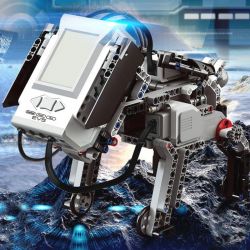 Kazi KJ30010A 30010A Xếp hình kiểu Lego TECHNIC EV5 Small Particle Robot Set Bộ Lắp Ghép Robocon Có Động Cơ EV5 822 khối có động cơ pin
