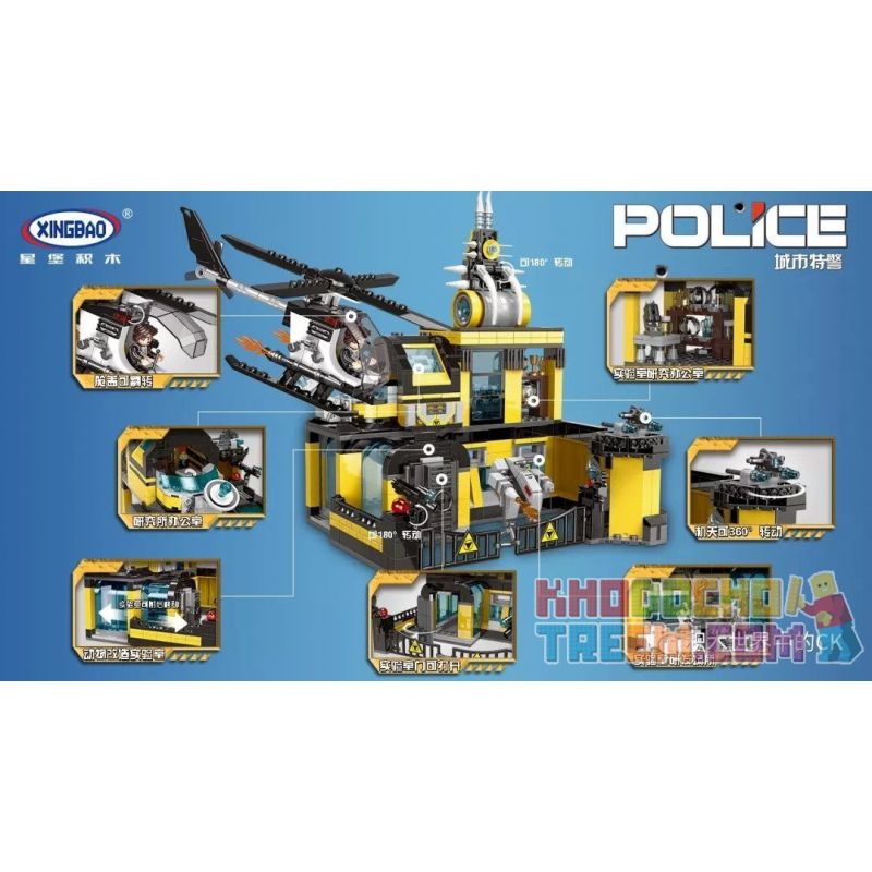 XINGBAO XB-10006 10006 XB10006 non  ĐỘT KÍCH HỌC VIỆN CẢNH SÁT bộ đồ chơi xếp lắp ráp ghép mô hình Police 1233 khối