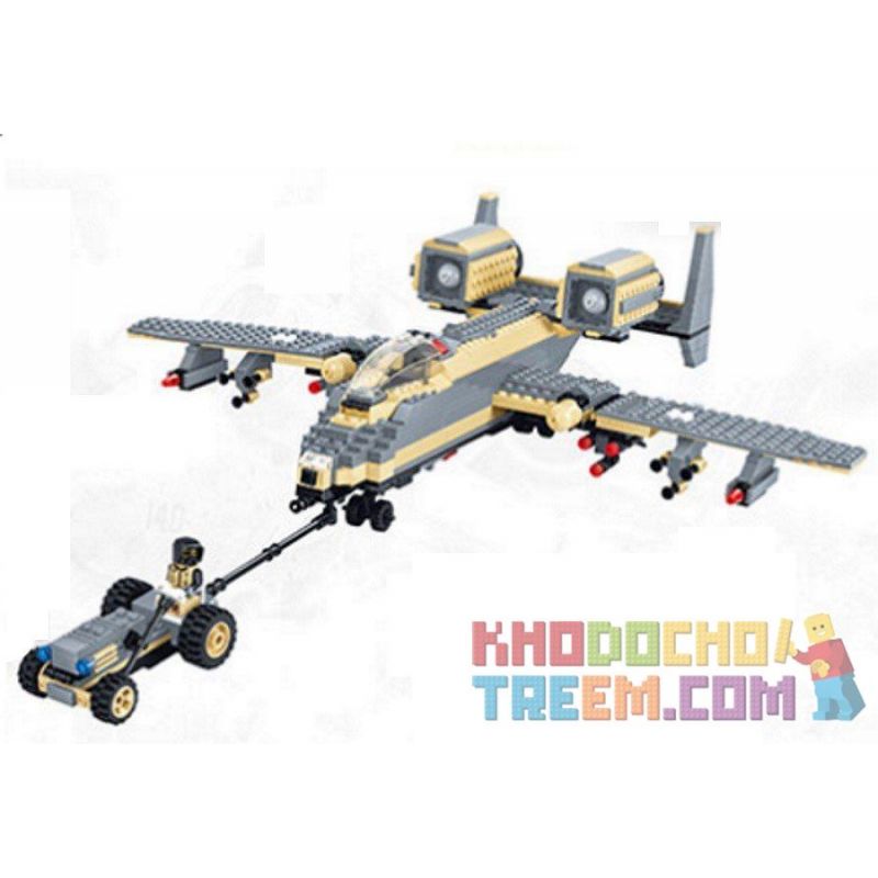 JIE STAR 29029 Xếp hình kiểu Lego MILITARY ARMY A10 Attack Aircraft Máy Bay Tấn Công A10 805 khối