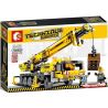 SEMBO 701800 non  XE CẨU KỸ THUẬT bộ đồ chơi xếp lắp ráp ghép mô hình  TECHNIQUE Kỹ Thuật Công Nghệ Cao Mô Hình Phương Tiện 665 khối