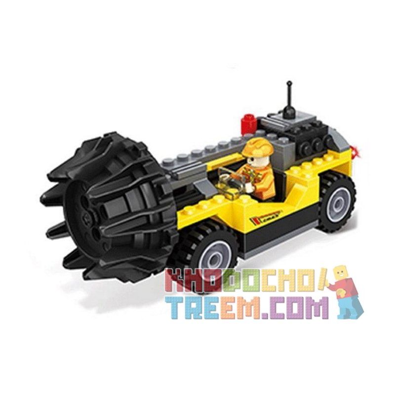 HSANHE 6606 Xếp hình kiểu  CITY Construction Machines Drilling Machine,Crane, Dump Truck Máy Công Trình Cần Cẩu, Xe Ben, Máy Khoan Hầm 677 khối