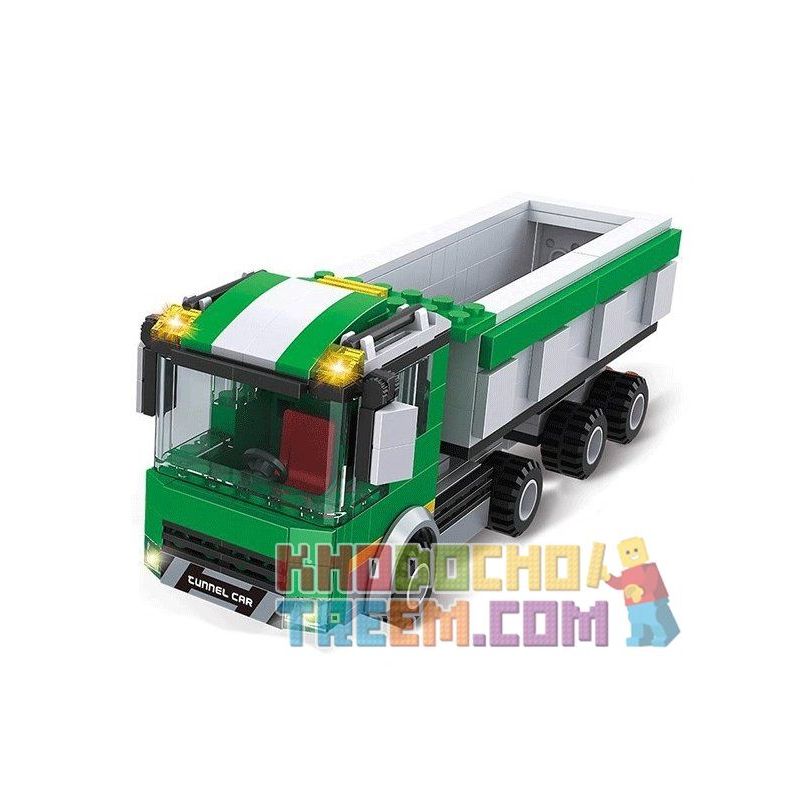 HSANHE 6606 Xếp hình kiểu  CITY Construction Machines Drilling Machine,Crane, Dump Truck Máy Công Trình Cần Cẩu, Xe Ben, Máy Khoan Hầm 677 khối