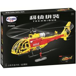 Winner 7063 Xếp hình kiểu Lego TECHNIC The Gazelle Helicopter Premium Helicopter 1 20 Trực Thăng Vàng 663 khối