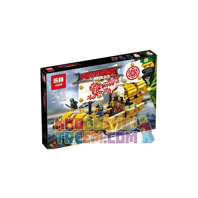 LEPIN 03062 non Lego THUYỀN RỒNG HẢI TẶC bộ đồ chơi xếp lắp ráp ghép mô hình The Lego Ninjago Movie Ninja Lốc Xoáy 660 khối