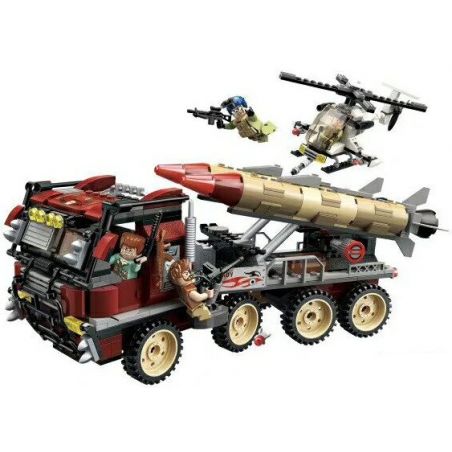 Enlighten 3207 Qman 3207 non  XE TẢI BẮN TÊN LỬA bộ đồ chơi xếp lắp ráp ghép mô hình Thunder Mission THUNDERMISSION Nhiệm Vụ Sấm Sét 656 khối