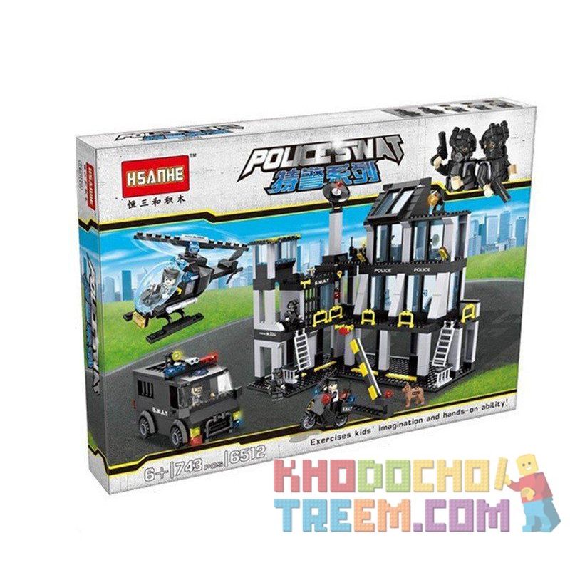 HSANHE 6512 Xếp hình kiểu  CITY Police Hall Sảnh Cảnh Sát 743 khối