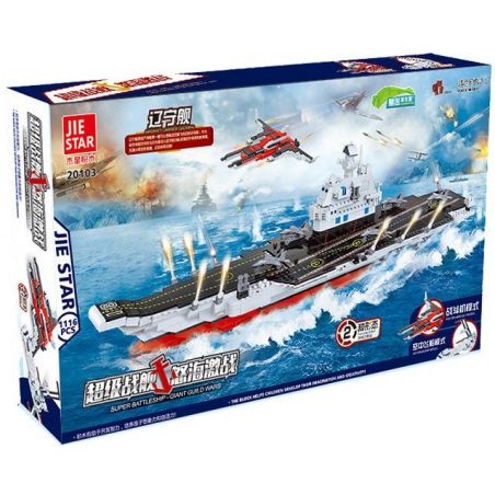 JIE STAR 20103 Xếp hình kiểu  MILITARY ARMY Aircraft Carrier Liaoing Tàu Sân Bay Liêu Ninh 1116 khối