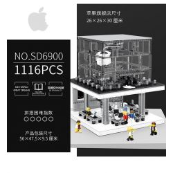 SEMBO SD6900 6900 non  CỬA HÀNG APPLE CÓ ĐÈN bộ đồ chơi xếp lắp ráp ghép mô hình Modular Buildings SEMBO BLOCK Mô Hình Nhà Cửa 1116 khối SEMBO SD6900 6900 non  CỬA HÀNG APPLE CÓ ĐÈN bộ đồ chơi xếp lắp ráp ghép mô hình Modular Buildings SEMBO BLOCK Mô Hình Nhà Cửa 1116 khối