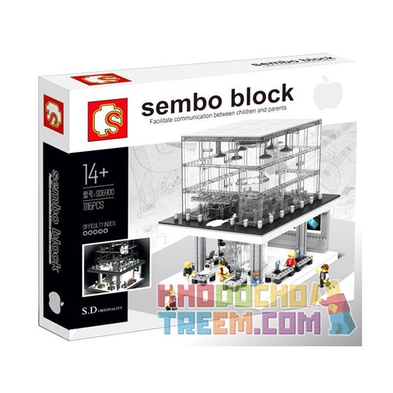 SEMBO SD6900 6900 non  CỬA HÀNG APPLE CÓ ĐÈN bộ đồ chơi xếp lắp ráp ghép mô hình Modular Buildings SEMBO BLOCK Mô Hình Nhà Cửa 1116 khối SEMBO SD6900 6900 non  CỬA HÀNG APPLE CÓ ĐÈN bộ đồ chơi xếp lắp ráp ghép mô hình Modular Buildings SEMBO BLOCK Mô Hình Nhà Cửa 1116 khối