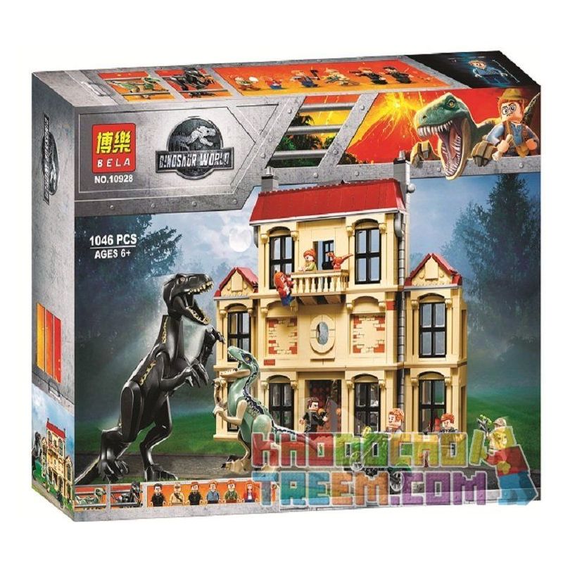 NOT Lego INDORAPTOR RAMPAGE AT LOCKWOOD ESTATE 75930 Bela Lari 10928 LELE 39118 L030 xếp lắp ráp ghép mô hình CUỘC TẤN CÔNG CỤC BỘ CỦA LOÀI KHỦNG LONG Ở BẢO TÀNG CƠN THỊNH NỘ INDORAPTOR TẠI LOCKWOOD ESTATE Jurassic World Thế Giới Khủng Long 1019 khối