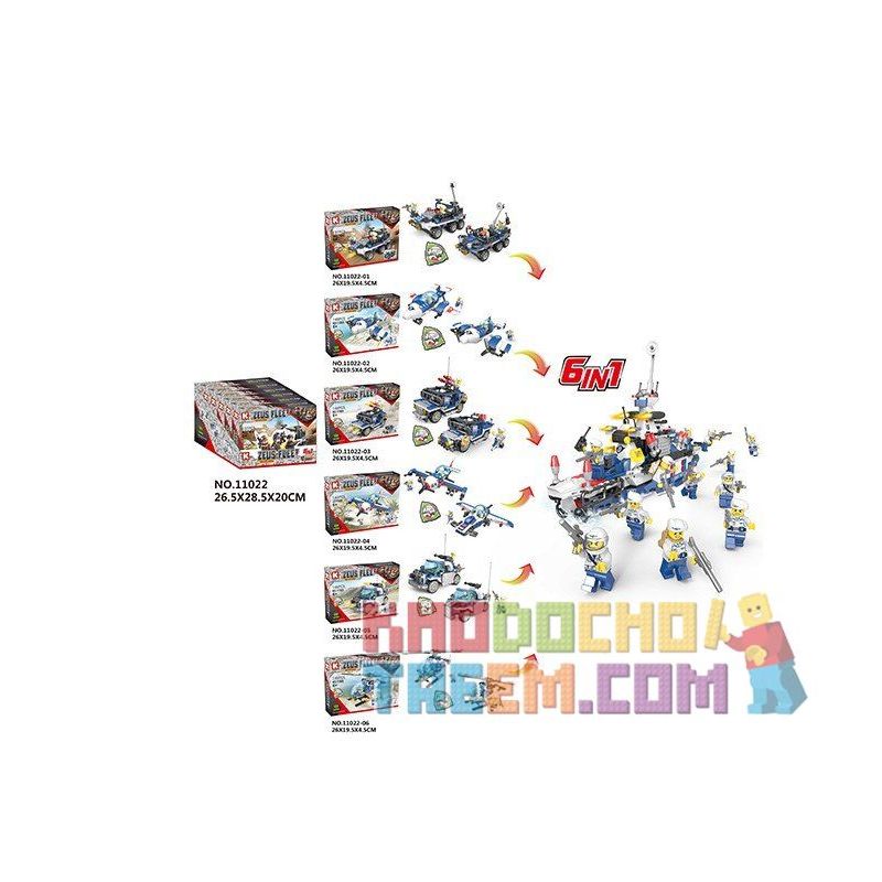 LE DI PIN 11022 Xếp hình kiểu Lego MILITARY ARMY Zeus Fleet Đội Quân Của Zeus 859 khối