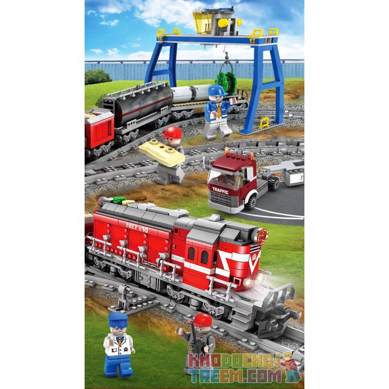 Kazi KY98219 98219 non  TÀU HỎA CÓ RAY VỚI ĐỘNG CƠ PIN bộ đồ chơi xếp lắp ráp ghép mô hình Trains RAIL TRAIN DF5 1002 khối Kazi KY98219 98219 non  TÀU HỎA CÓ RAY VỚI ĐỘNG CƠ PIN bộ đồ chơi xếp lắp ráp ghép mô hình Trains RAIL TRAIN DF5 1002 khối